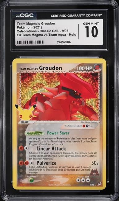 Pokemon Sword & Shield Celebrations Holo Team Magma's Groudon #9