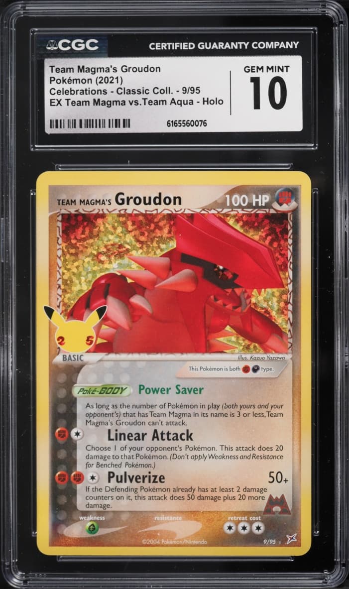 Pokemon Sword & Shield Celebrations Holo Team Magma's Groudon #9