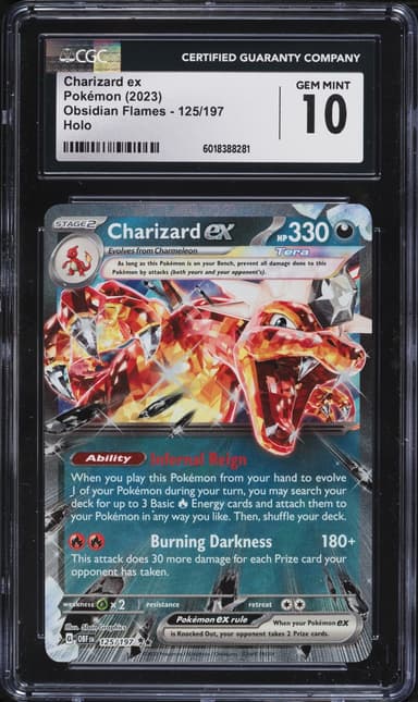 Pokemon Scarlet & Violet Obsidian Flames Holo Charizard Ex #125