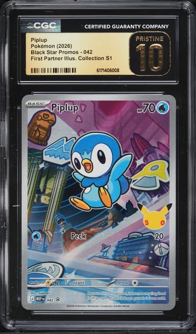 Pokemon Mega Promo First Partner Illustration S1 Full Art Piplup #42