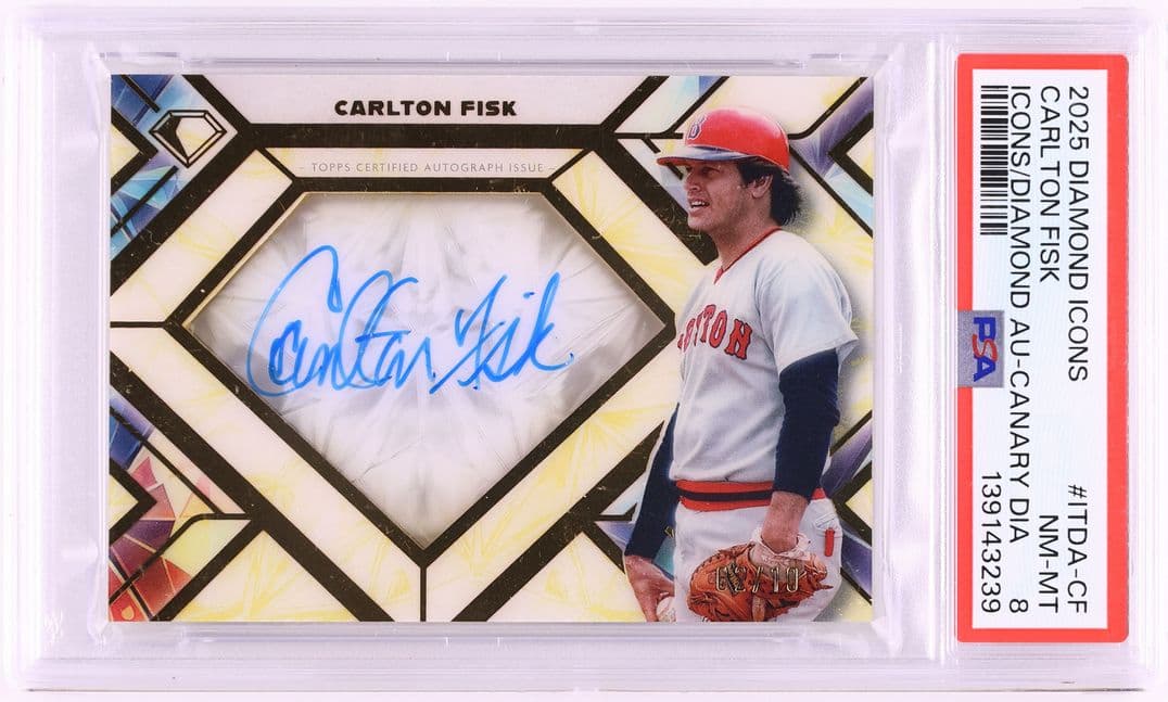 Topps Diamond Icons Of The Diamond Canary Carlton Fisk AUTO /10 #ITDA-CF