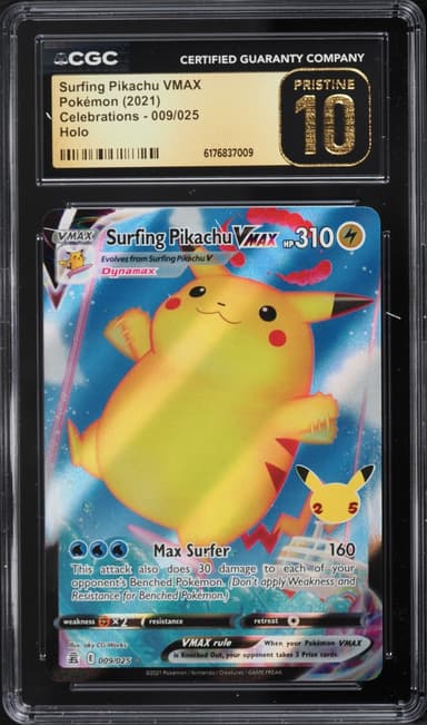 Pokemon Sword & Shield Celebrations Full Art Surfing Pikachu VMAX #9