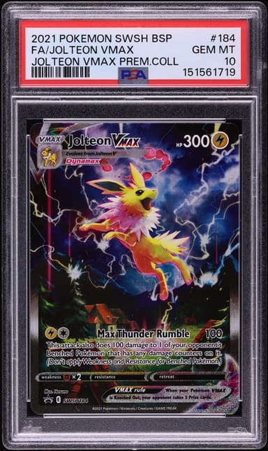 Pokemon Sword & Shield Promo Full Art Jolteon VMAX #184