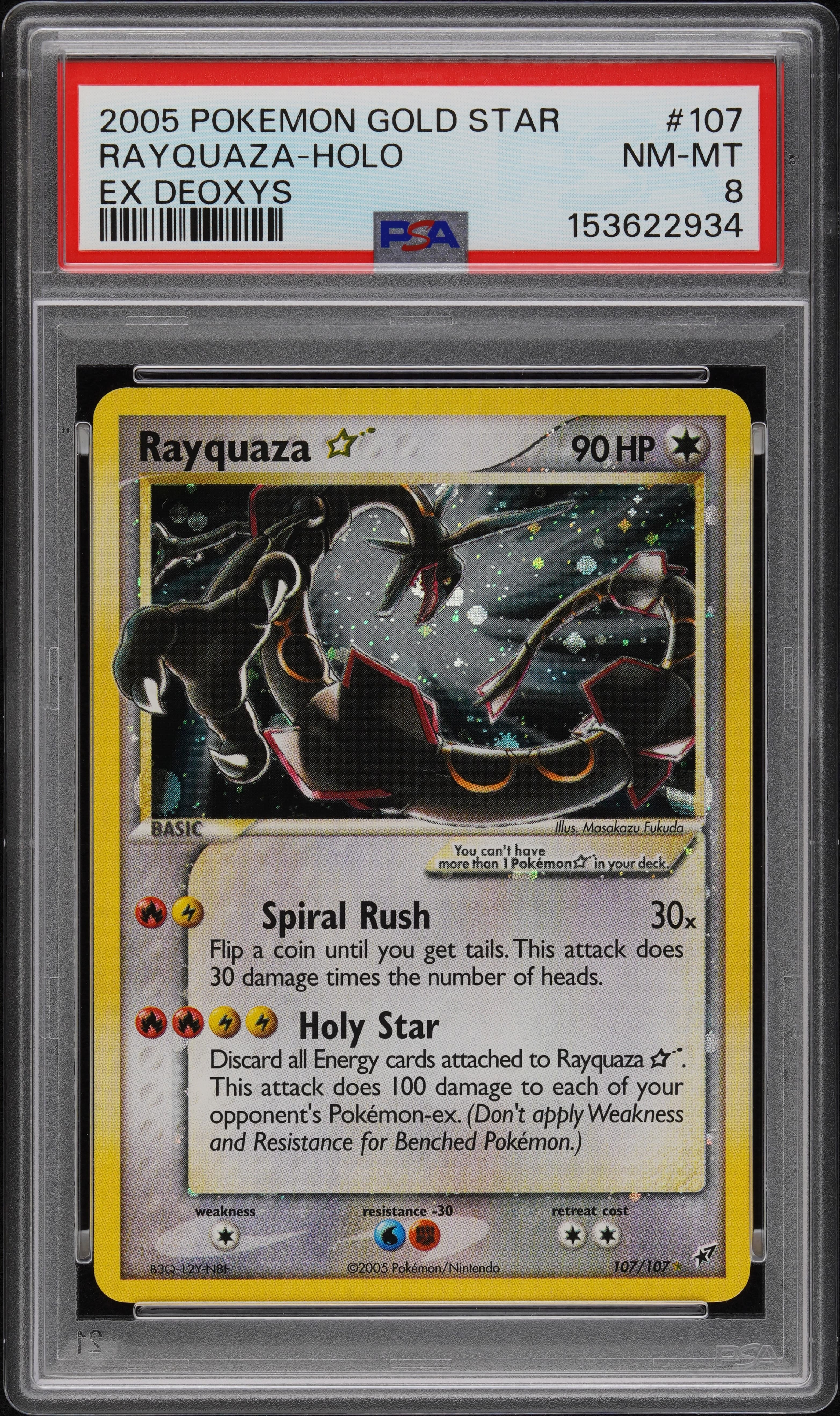 Rayquaza-Holo Gold Star
