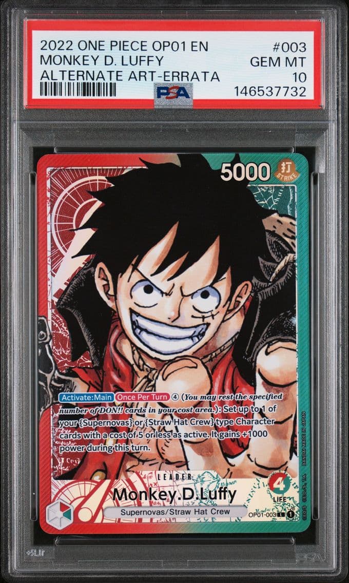 2022 #003 Monkey D. Luffy PSA 10