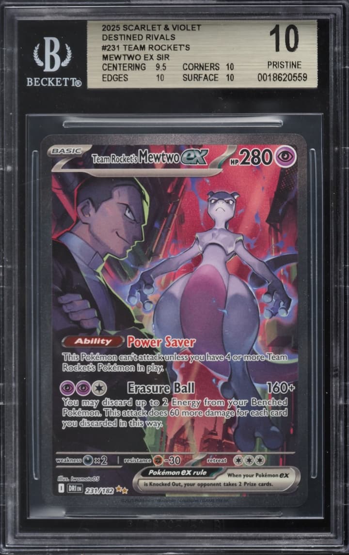 Pokemon Scarlet & Violet Destined Rivals SIR Team Rocket's Mewtwo ex #231