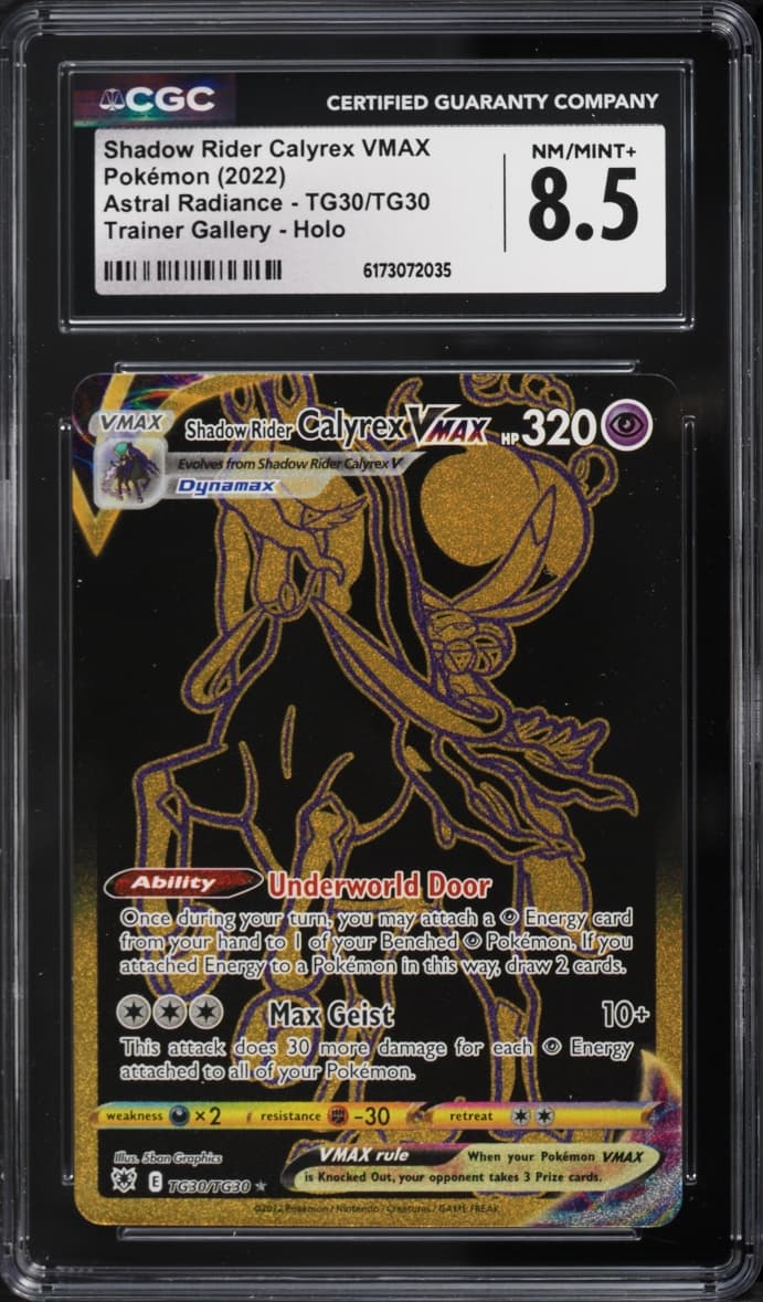 Pokemon Sword & Shield Astral Radiance Full Art Shadow Rider Calyrex VMAX #TG30