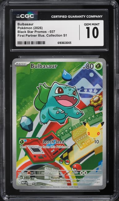 Pokemon Mega Evolution Promo First Partner Illustration S1 Full Art Bulbasaur #37