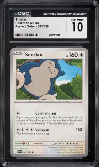Pokemon Mega Evolution Perfect Order Snorlax #063