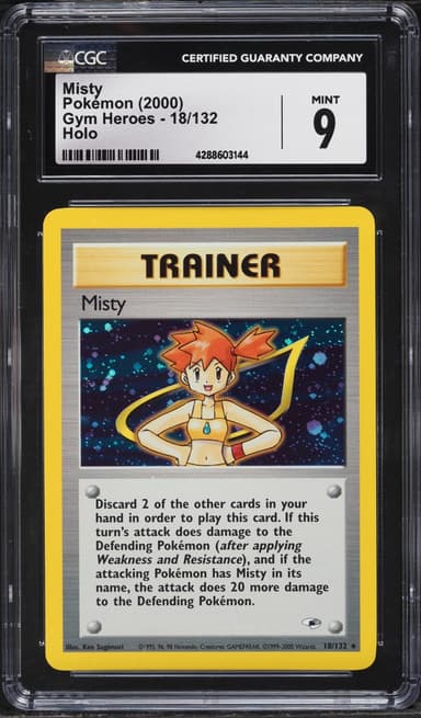 Pokemon Gym Heroes Holo Misty #18