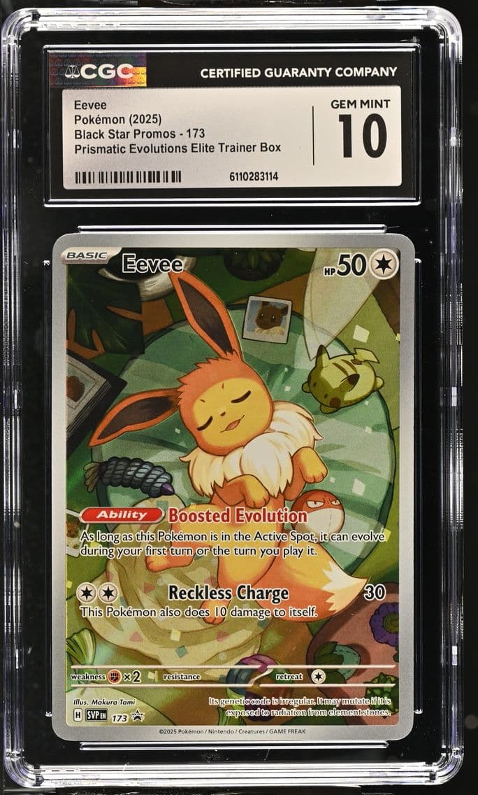 2025 #173 Eevee CGC 10 Black Sta