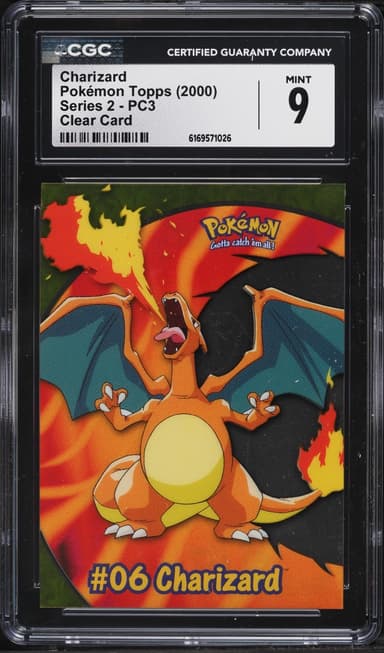 Topps Pokemon Series 2 Clear Card Charizard