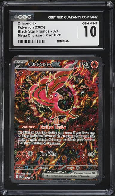 Pokemon Mega Evolution Promo Ultra Premium Full Art Oricorio Ex #24