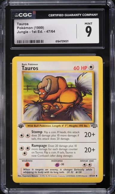 Pokemon Jungle 1st Edition Tauros #47