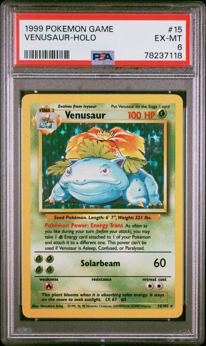 1999 #15 Venusaur-Holo PSA 6 Gam