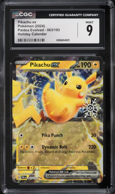 Pokemon Scarlet & Violet Paldea Evolved Holiday Calendar Holo Pikachu ex #63