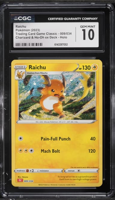 Pokemon TCG Classic Collection Holo Raichu #9