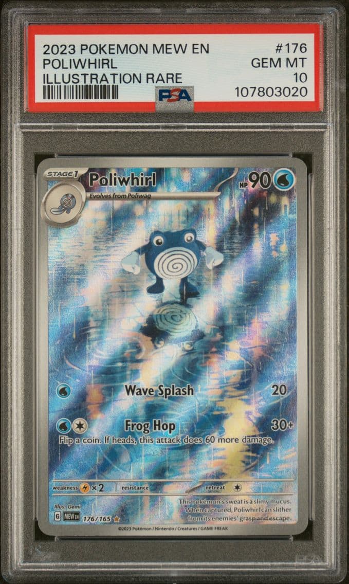 2023 #176 Poliwhirl PSA 10 Mew E