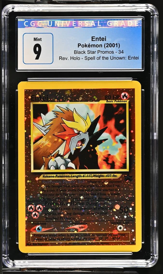 2001 #34 Entei CGC 9 Black Star 