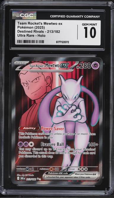 Pokemon Scarlet & Violet Destined Rivals Full Art Team Rocket's Mewtwo ex #213