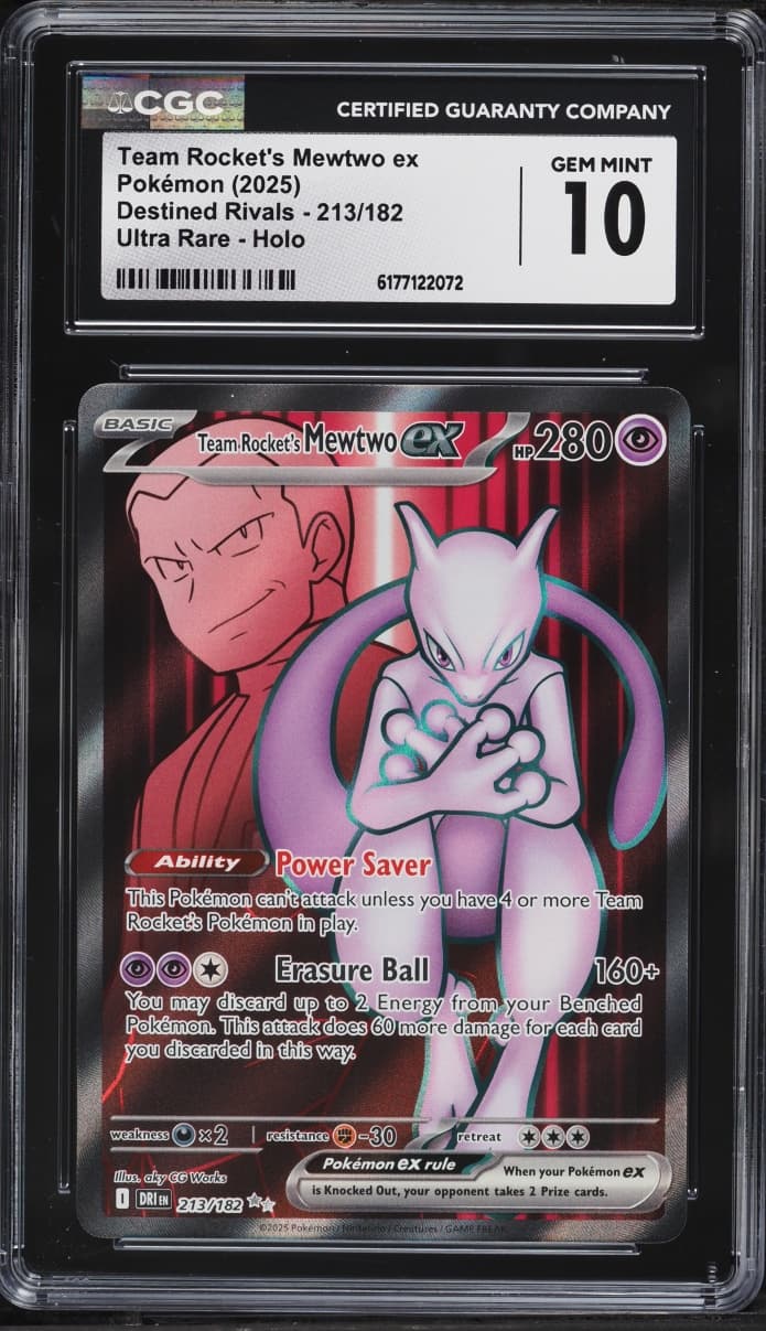 Pokemon Scarlet & Violet Destined Rivals Full Art Team Rocket's Mewtwo ex #213