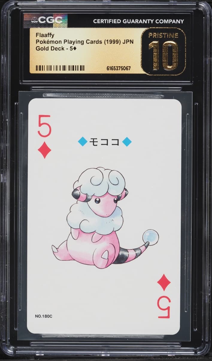 Pokemon Japanese Gold Poker Set Nintendo Playing Cards Flaaffy