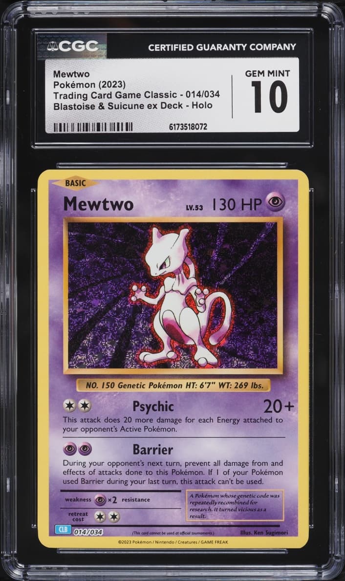 Pokemon Scarlet & Violet Classic Blastoise & Suicune Ex Deck Holo Mewtwo #14