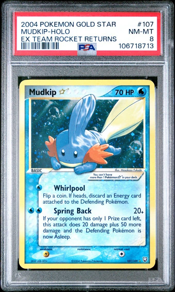 2004 #107 Mudkip-Holo Gold Star 