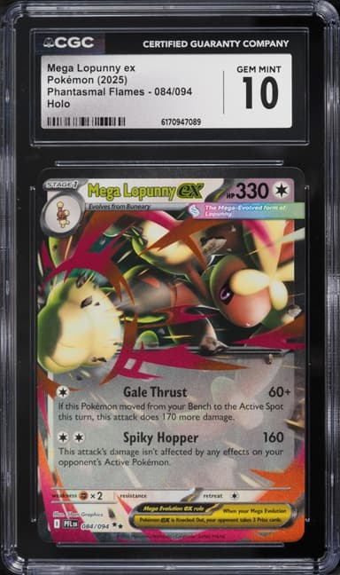 Pokemon Mega Evolution Phantasmal Flames Holo Mega Lopunny Ex #84