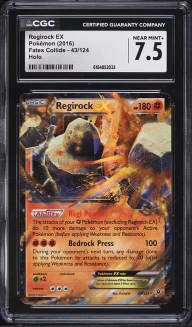 Pokemon XY Fates Collide Holo Regirock EX #43