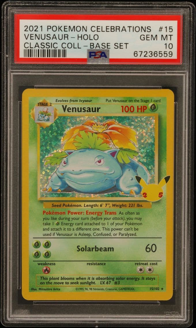 2021 #15 Venusaur-Holo PSA 10 Ce