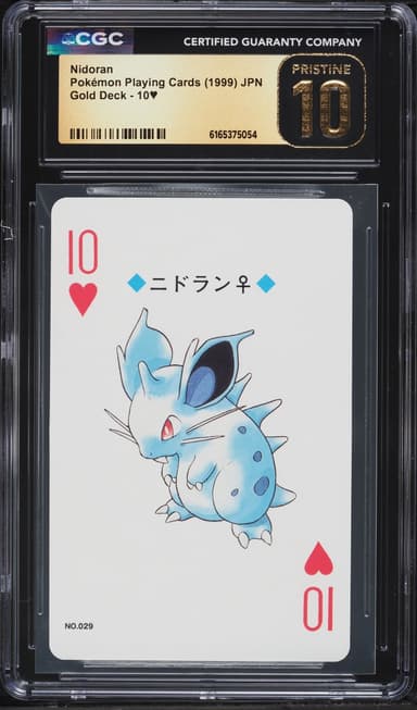 Pokemon Japanese Gold Poker Set Nintendo Playing Cards Nidoran
