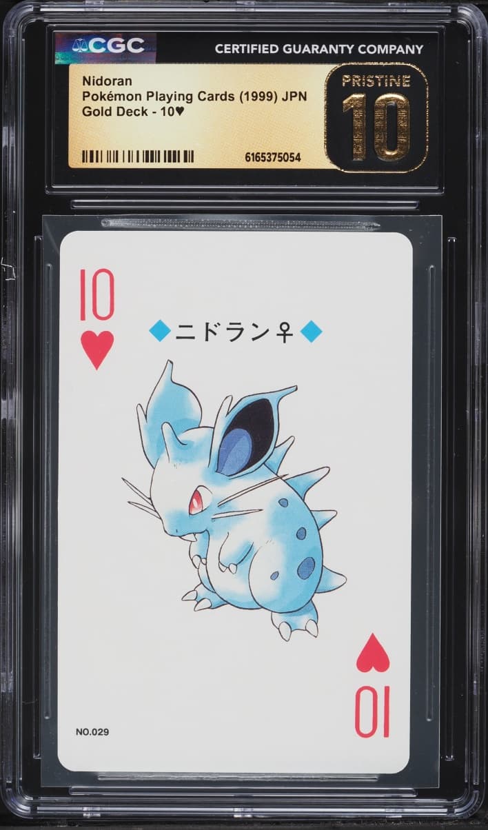 Pokemon Japanese Gold Poker Set Nintendo Playing Cards Nidoran