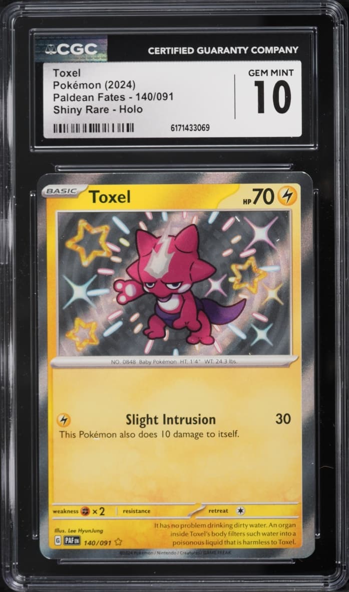 Pokemon Scarlet & Violet Paldean Fates Shiny Toxel #140