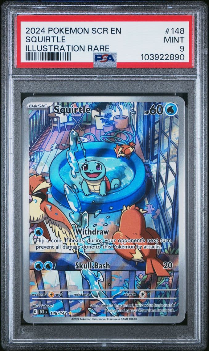 2024 #148 Squirtle PSA 9 Scr EN-