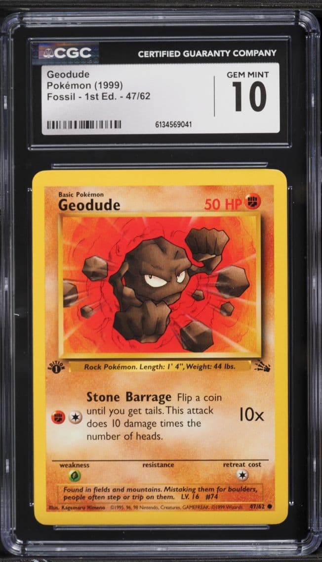 1999 Pokemon Fossil 1st Edition 