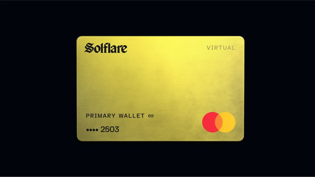 Solflare crypto card