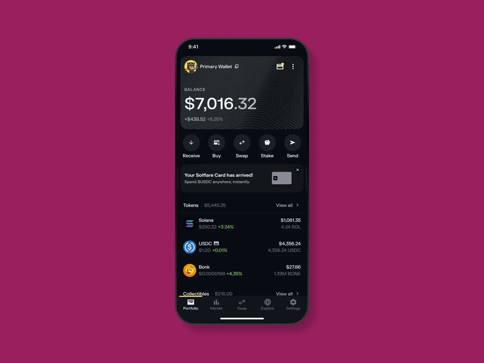 Solflare mobile app