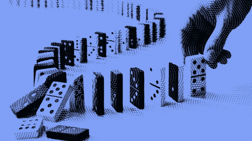 a domino sequence broken