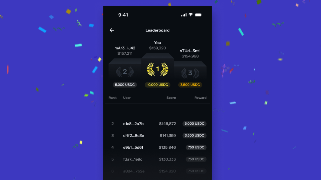 solflare xstocks competition leaderboard