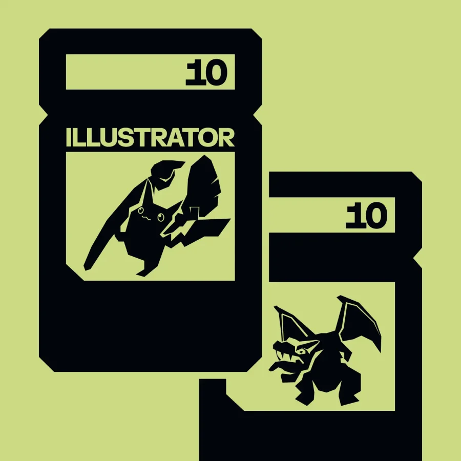silhouettes of pokemon cards