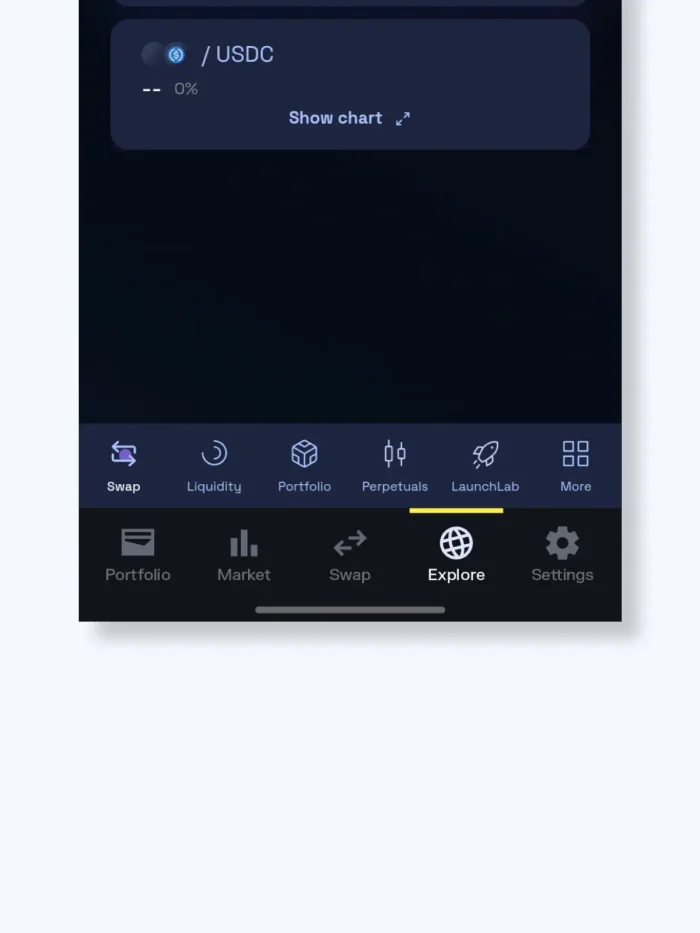 options in a DEX through Solflare wallet