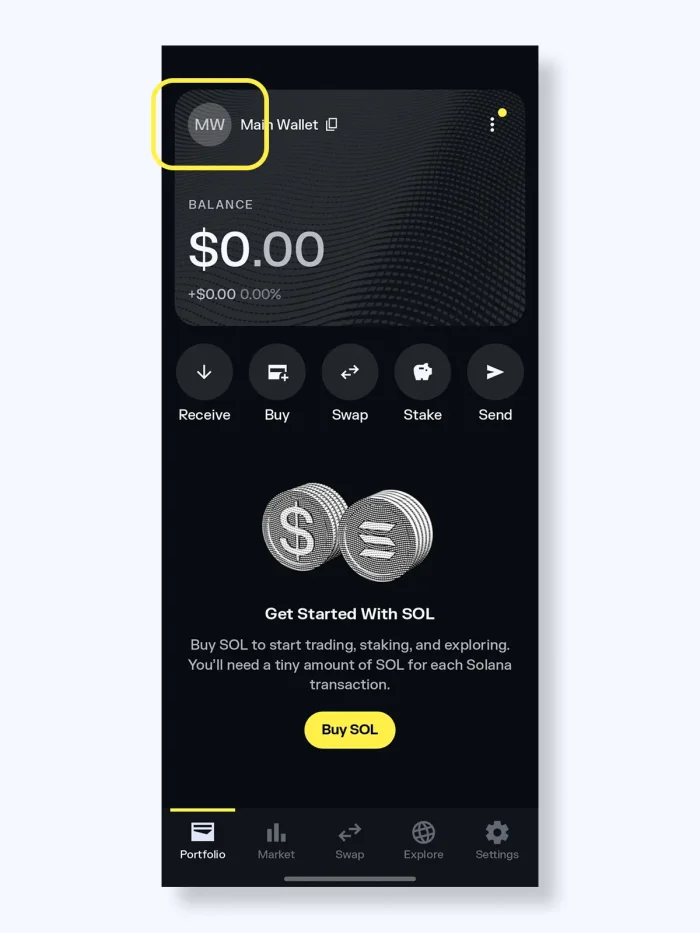Solflare wallet app - wallet icon