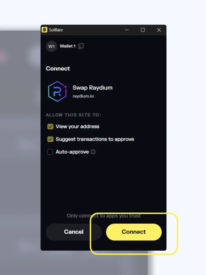 Connecting to a dApp