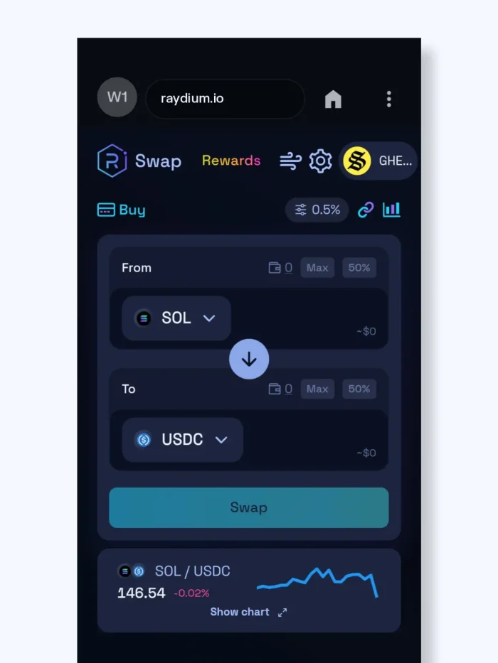 dApp interface